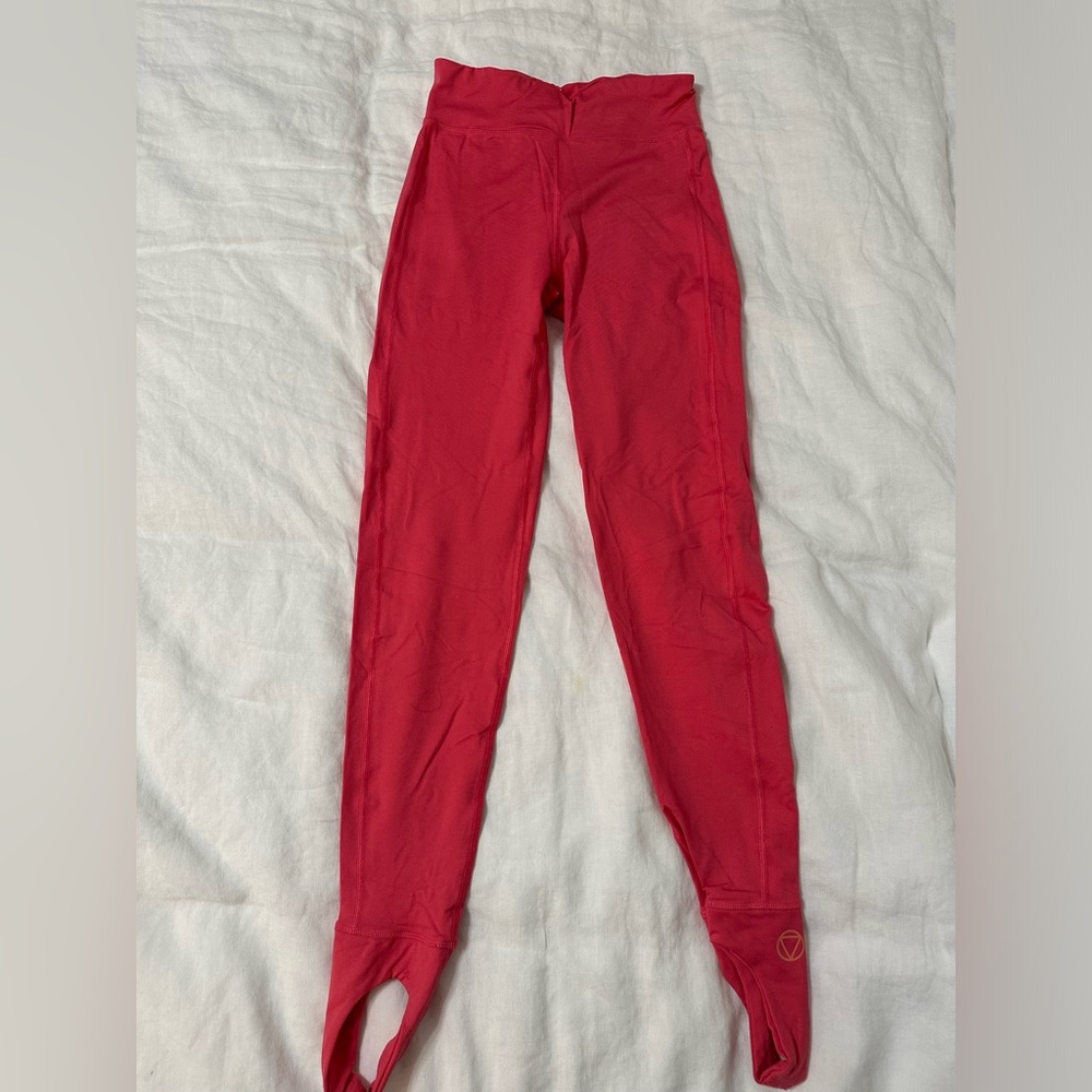 INTERMIX Red Stirrup Leggings